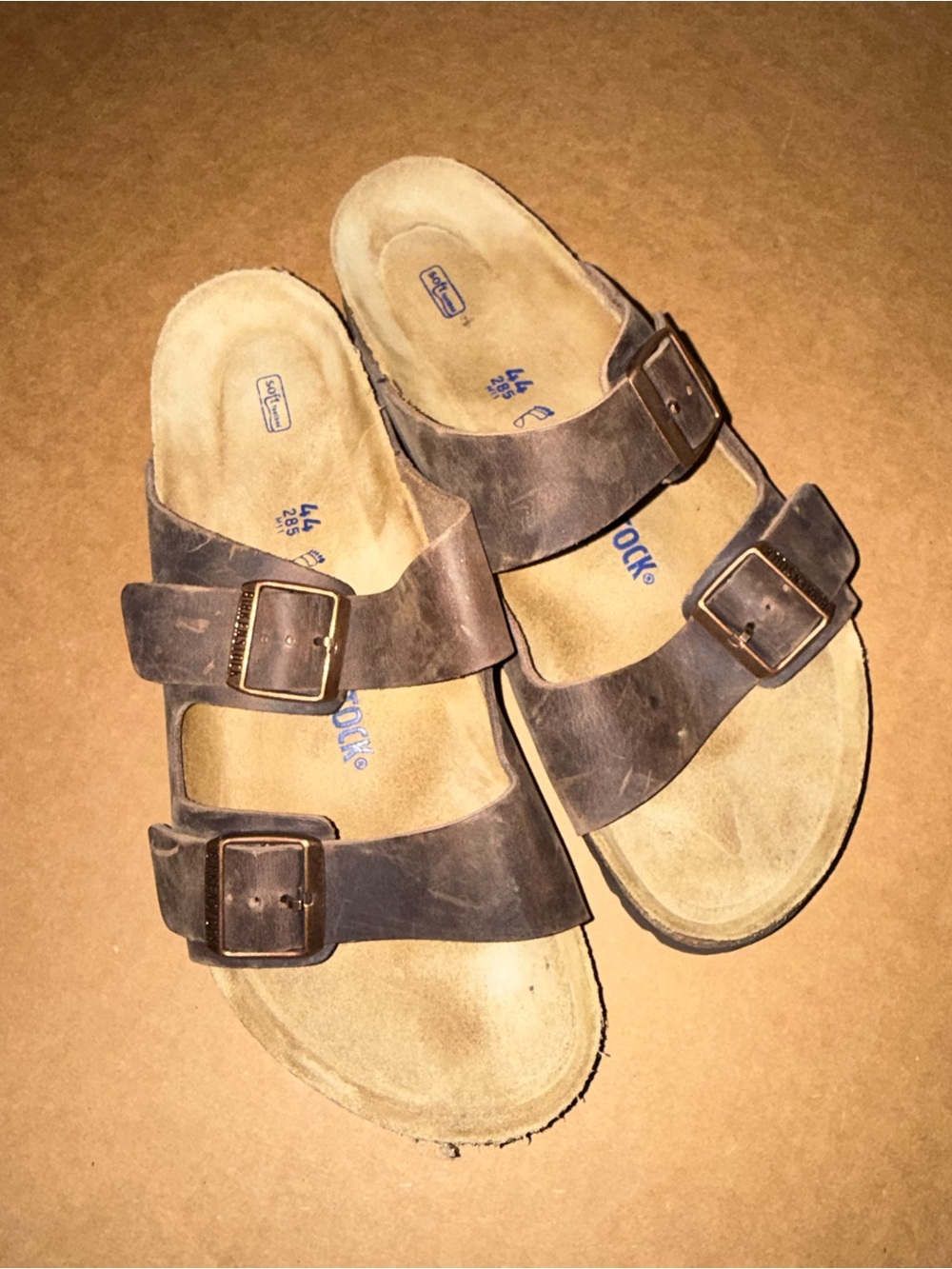 Classic Birkenstock Two-Strap Brown Men’sSandals with Buckles - Brand: